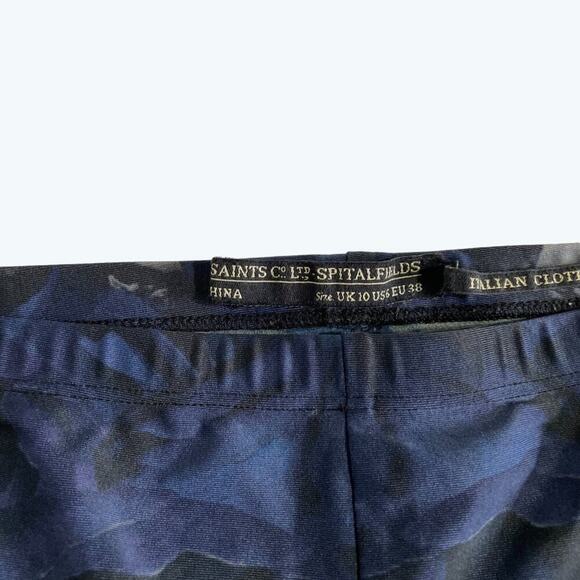 Allsaints Leggings Womens 6 Opium True Cobalt Blue and Black - Picture 4 of 11